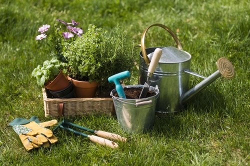 Professional patio cleaning removing moss in Kew